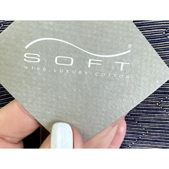 MONTECHIARO Men's Polo Shirt Navy White Zig Zag Print Cotton SZ 56/2XL ITALY - Picture 6 of 16